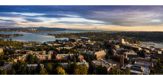Aerial view of the University of Washington’s Seattle campus. Courtesy: Mark Stone/University of Washington