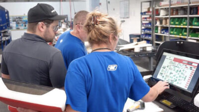 Tulip's manufacturing apps can provide workers with instructions, data, and a way to communicate with managers. Courtesy: Massachusetts Institute of Technology/Tulip